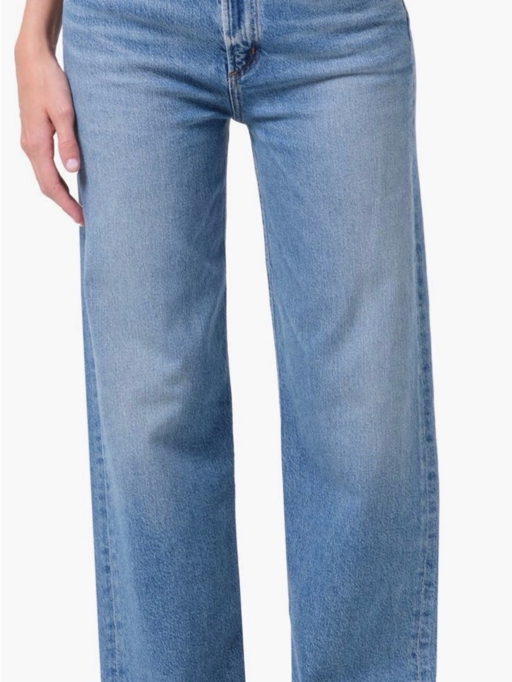 Agolde Straight-Leg Jeans in Light Blue Wash